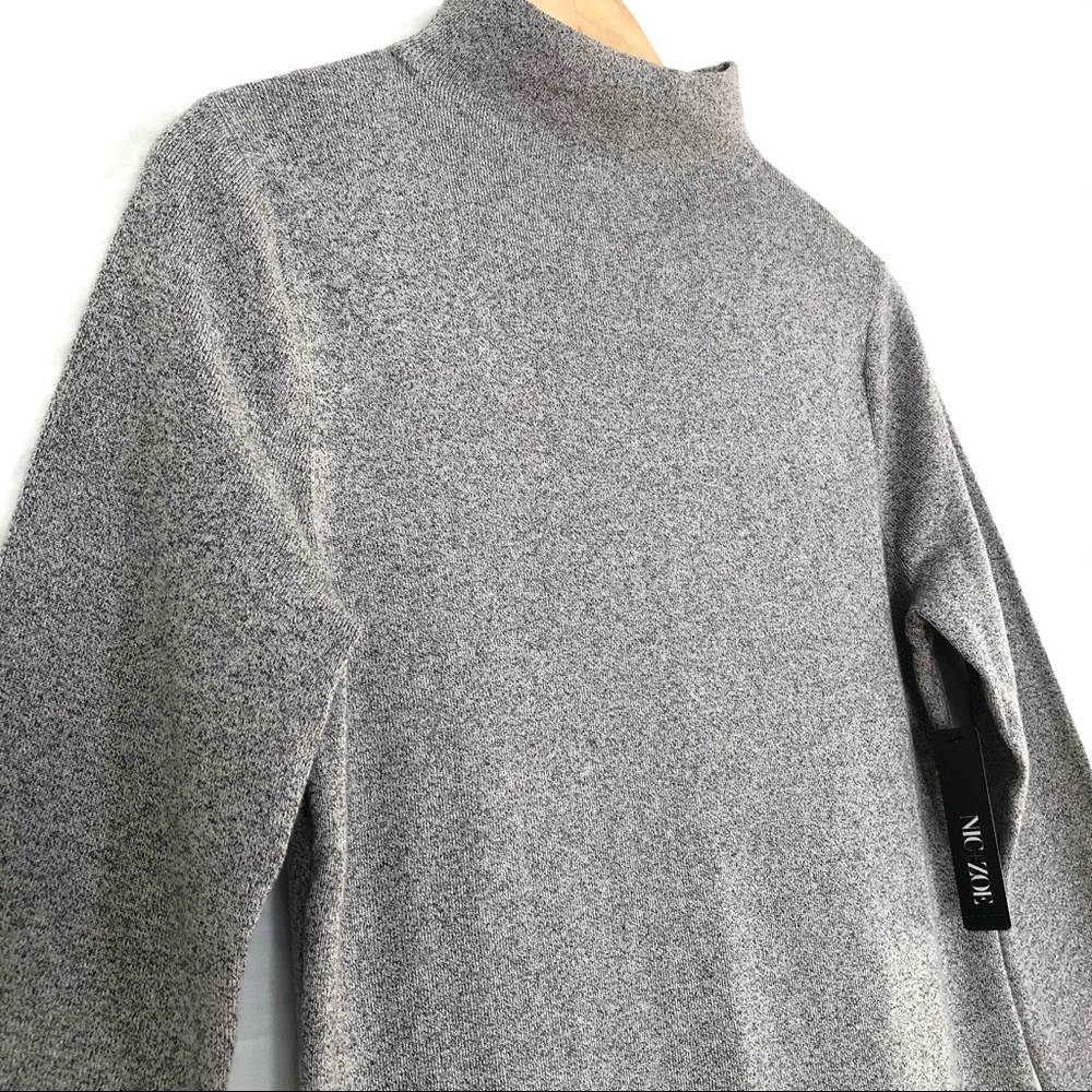 💙3/$25 NWT NIC + ZOE Long Moc Turtleneck Sweater/Dress- S - Picture 4 of 7